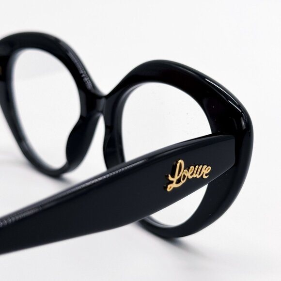 NEW LW50088I 001 WOMEN BLACK CAT EYE EYEGLASSES LOEWE - Picture 8 of 11